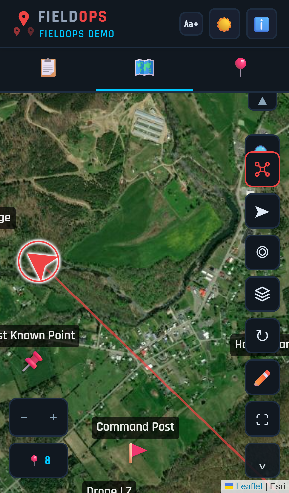 FieldOps dark mode